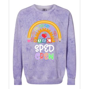 Special Education Teacher Para Special Ed Crew Sped Crew Gift Colorblast Crewneck Sweatshirt