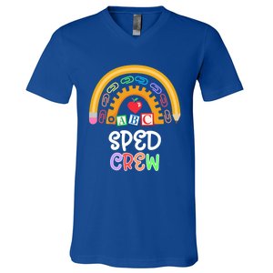 Special Education Teacher Para Special Ed Crew Sped Crew Gift V-Neck T-Shirt