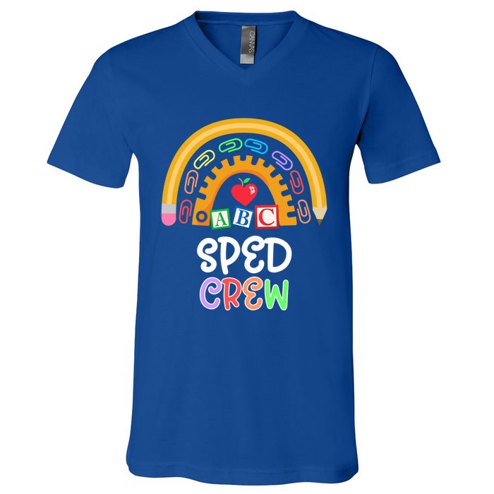 Special Education Teacher Para Special Ed Crew Sped Crew Gift V-Neck T-Shirt