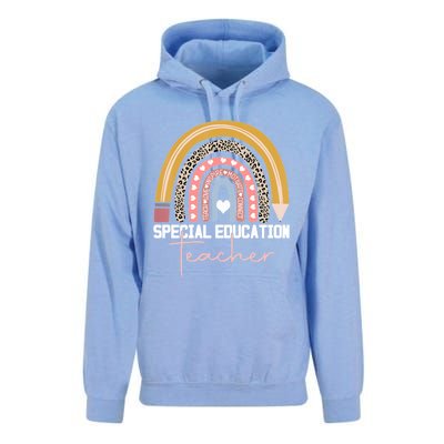 Special Education Teacher Sped Ed Sped Leopard Rainbow Cute Gift Unisex Surf Hoodie