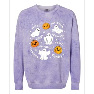 Special Education Teacher Funny Halloween Ghost Pumpkin Sped Colorblast Crewneck Sweatshirt