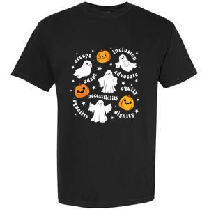 Special Education Teacher Funny Halloween Ghost Pumpkin Sped Garment-Dyed Heavyweight T-Shirt