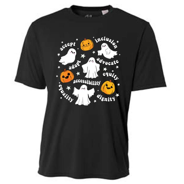 Special Education Teacher Funny Halloween Ghost Pumpkin Sped Cooling Performance Crew T-Shirt