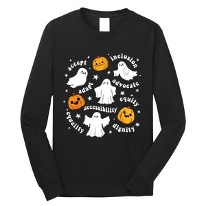 Special Education Teacher Funny Halloween Ghost Pumpkin Sped Long Sleeve Shirt