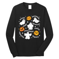 Special Education Teacher Funny Halloween Ghost Pumpkin Sped Long Sleeve Shirt