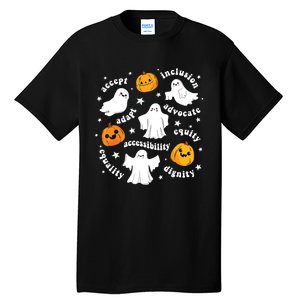 Special Education Teacher Funny Halloween Ghost Pumpkin Sped Tall T-Shirt