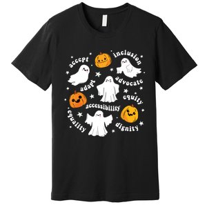 Special Education Teacher Funny Halloween Ghost Pumpkin Sped Premium T-Shirt