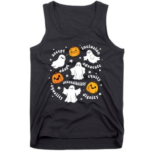 Special Education Teacher Funny Halloween Ghost Pumpkin Sped Tank Top