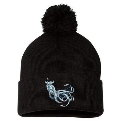 Sea Emperor Transparent Pom Pom 12in Knit Beanie