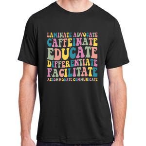 Special Education Teacher Laminate Accommodate Collaborate Adult ChromaSoft Performance T-Shirt