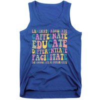 Special Education Teacher Laminate Accommodate Collaborate Tank Top