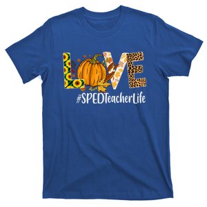 Special Education Teacher Love Fall Leopard Halloween Autumn Gift T-Shirt