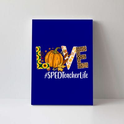 Special Education Teacher Love Fall Leopard Halloween Autumn Gift Canvas