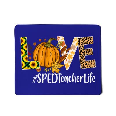 Special Education Teacher Love Fall Leopard Halloween Autumn Gift Mousepad