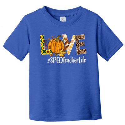 Special Education Teacher Love Fall Leopard Halloween Autumn Gift Toddler T-Shirt