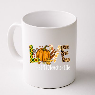 Special Education Teacher Love Fall Leopard Halloween Autumn Gift Coffee Mug