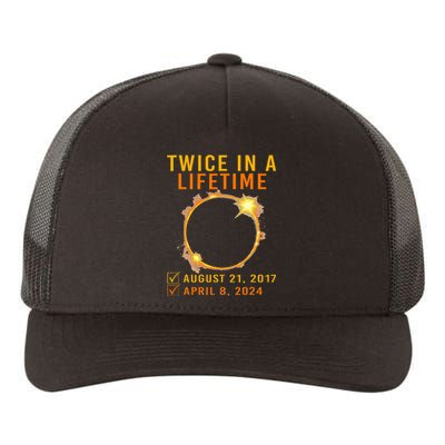 Solar Eclipse Twice In Lifetime 2024 Solar Eclipse Yupoong Adult 5-Panel Trucker Hat