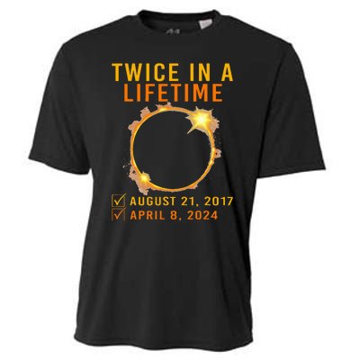 Solar Eclipse Twice In Lifetime 2024 Solar Eclipse Cooling Performance Crew T-Shirt