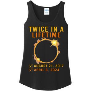 Solar Eclipse Twice In Lifetime 2024 Solar Eclipse Ladies Essential Tank