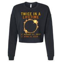 Solar Eclipse Twice In Lifetime 2024 Solar Eclipse Cropped Pullover Crew