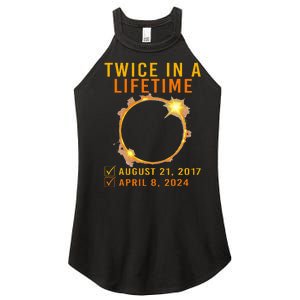 Solar Eclipse Twice In Lifetime 2024 Solar Eclipse Women's Perfect Tri Rocker Tank