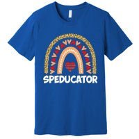 Special Ed Teacher Speducator Leopard Boho Rainbows Hearts Gift Premium T-Shirt