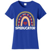 Special Ed Teacher Speducator Leopard Boho Rainbows Hearts Gift Women's T-Shirt