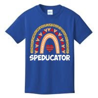 Special Ed Teacher Speducator Leopard Boho Rainbows Hearts Gift Kids T-Shirt