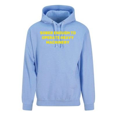 Sober Enough To Operate Heavy Machinery Funny College Party Drinking Unisex Surf Hoodie