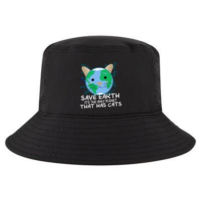 Save Earth The Only Planet With Cats Cool Comfort Performance Bucket Hat