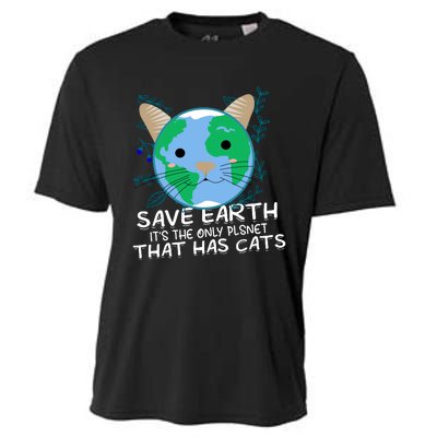 Save Earth The Only Planet With Cats Cooling Performance Crew T-Shirt