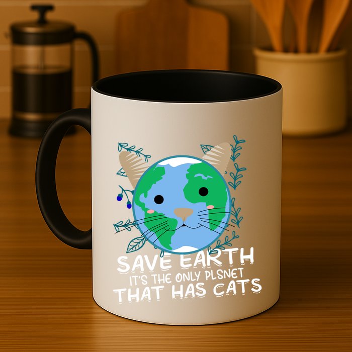 Save Earth The Only Planet With Cats Mug