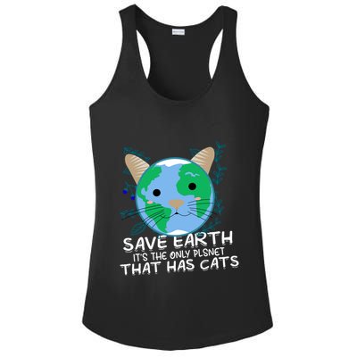 Save Earth The Only Planet With Cats Ladies PosiCharge Competitor Racerback Tank