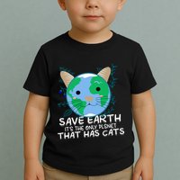 Save Earth The Only Planet With Cats Toddler T-Shirt