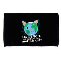 Save Earth The Only Planet With Cats Microfiber Hand Towel