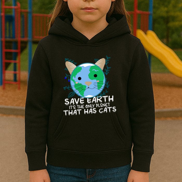 Save Earth The Only Planet With Cats Kids Hoodie