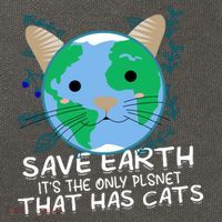 Save Earth The Only Planet With Cats Cotton Canvas Backpack
