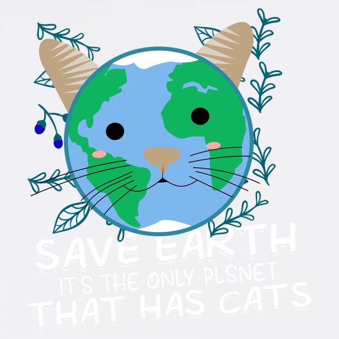 Save Earth The Only Planet With Cats Garment-Dyed Sweatshirt