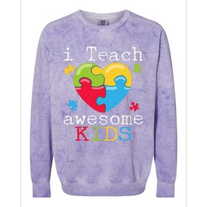 Special Education Teacher SPED Support Autism Tee Colorblast Crewneck Sweatshirt