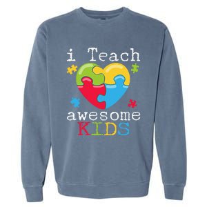 Special Education Teacher SPED Support Autism Tee Garment-Dyed Sweatshirt