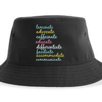 Special Education Teacher Laminate Advocate Caffeinate Sustainable Bucket Hat