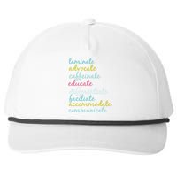 Special Education Teacher Laminate Advocate Caffeinate Snapback Five-Panel Rope Hat