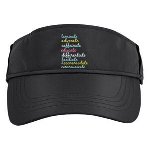 Special Education Teacher Laminate Advocate Caffeinate Adult Drive Performance Visor