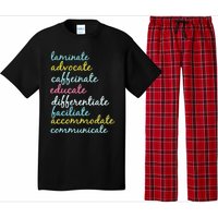 Special Education Teacher Laminate Advocate Caffeinate Pajama Set