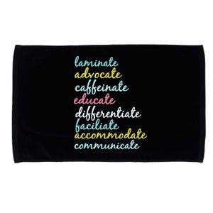 Special Education Teacher Laminate Advocate Caffeinate Microfiber Hand Towel