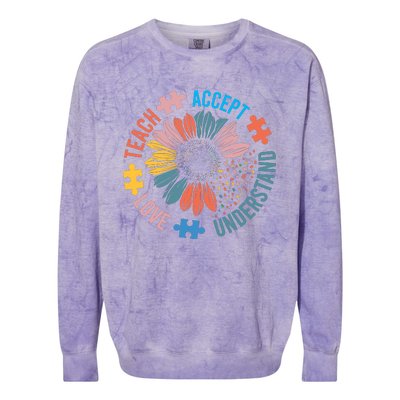 Special Education Teacher Inspirational Sped Teachers Autism Colorblast Crewneck Sweatshirt