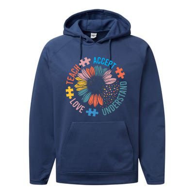 Special Education Teacher Inspirational Sped Teachers Autism Performance Fleece Hoodie