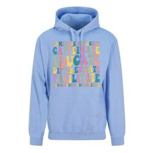 Special Education Teacher Laminate Accommodate Collaborate Unisex Surf Hoodie