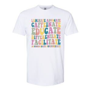 Special Education Teacher Laminate Accommodate Collaborate Softstyle CVC T-Shirt