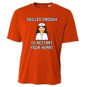 Skilled Enough To Restart Your Heart Nursing School Student Gift Cooling Performance Crew T-Shirt